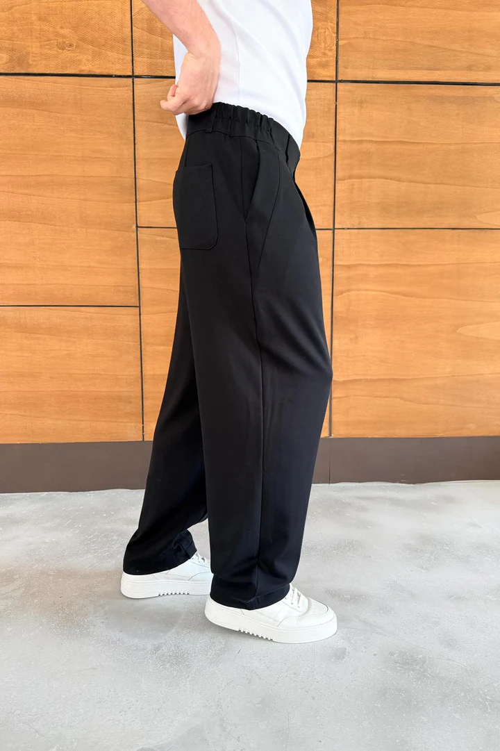 DOUBLE BUTTON LOOSE FIT TROUSERS