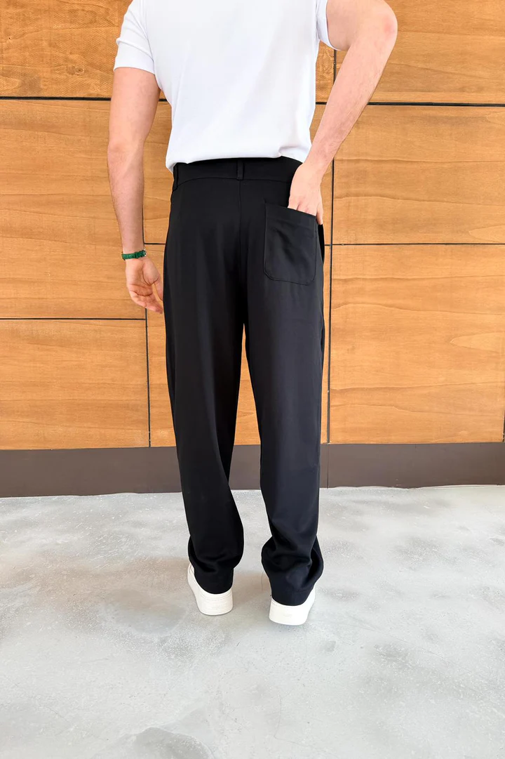 DOUBLE BUTTON LOOSE FIT TROUSERS