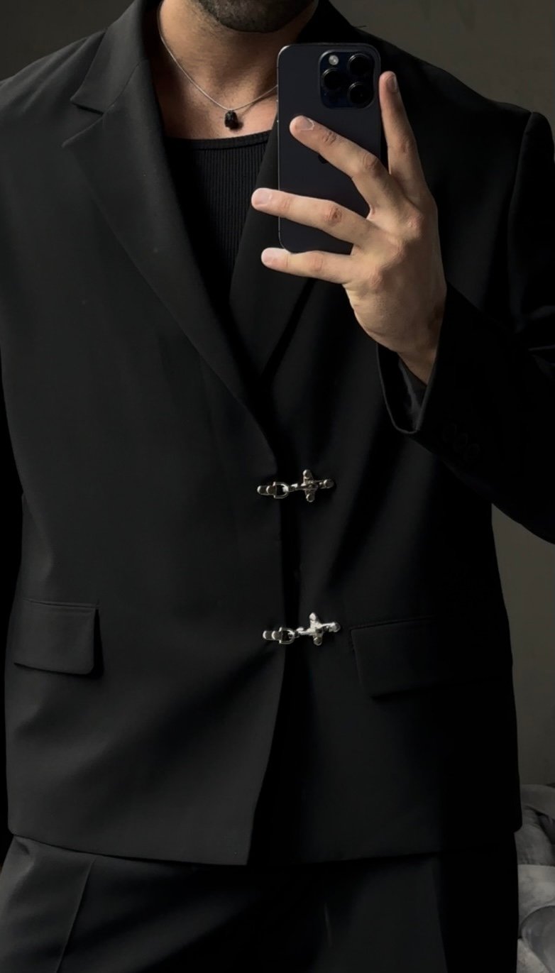 Black Double hook suit