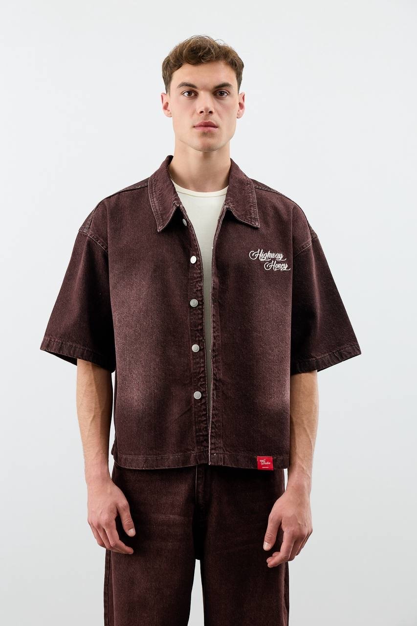 Brownich burgundy Highway honey Shirt