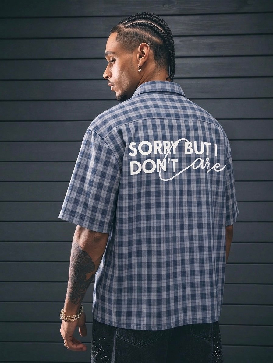 Blue Sorry Plaid shirt