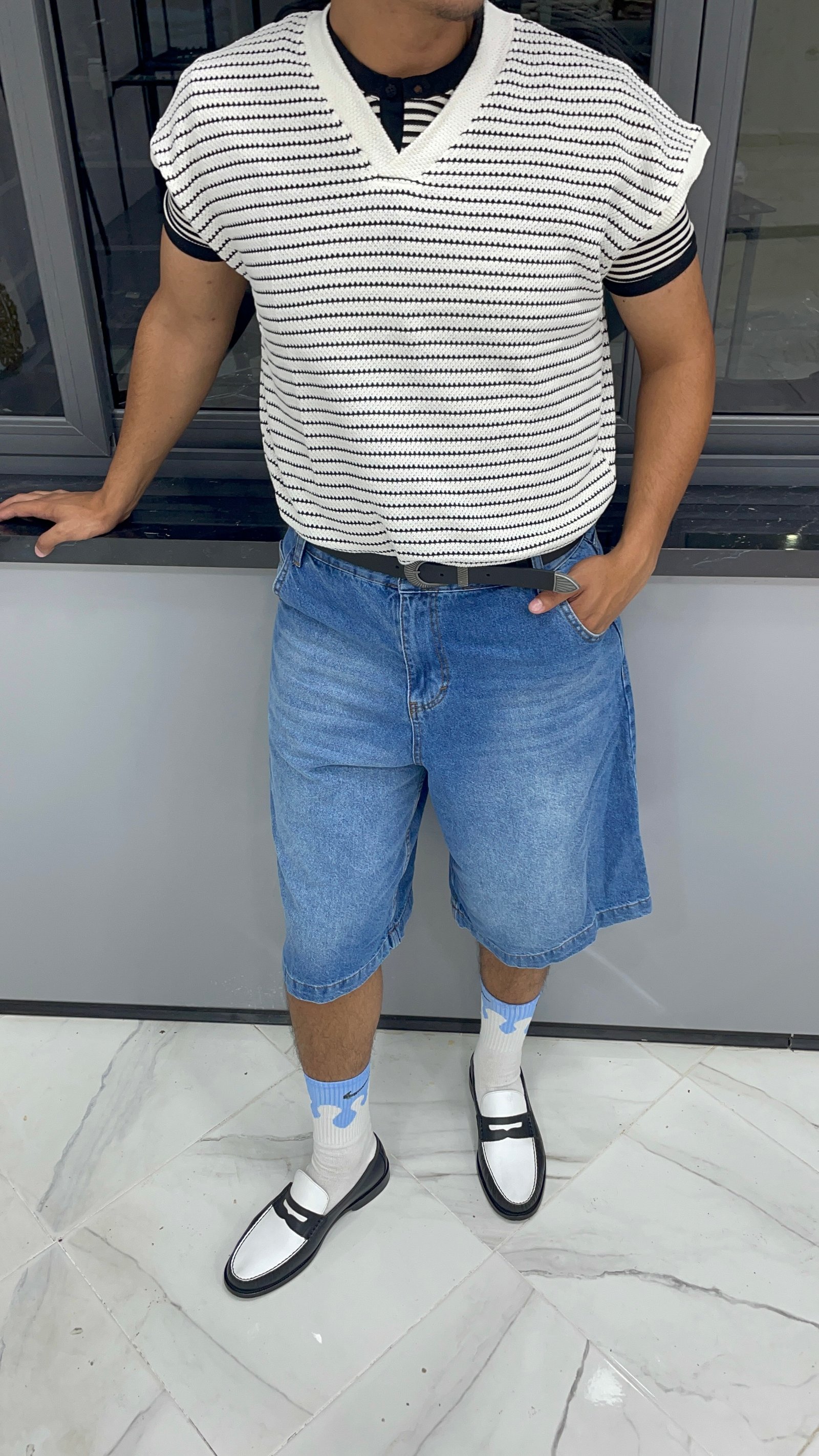 Mid wash blue Jort