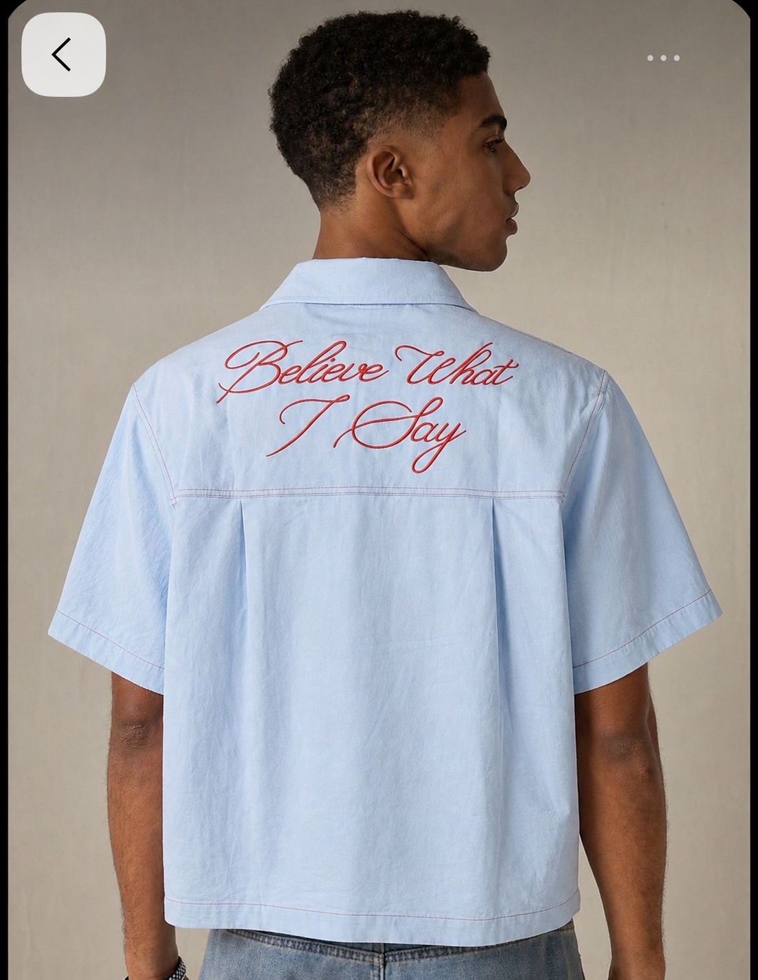 Believe what i say Cropped shirt